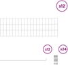vidaXL Gartenzaun mit Pfählen 12 pcs 95 x 30 cm Mesh Verzinkter Stahl 42042961 Bild 3