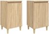 vidaXL Nachttische 2 Stk. Sonoma-Eiche 40x35x70 cm Holzwerkstoff 819635 Bild 2