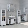 Badmöbel-Set Fynn Weiß 3 Teile, mit Midischrank Tür klein Vicco Bild 4