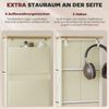 Kommode Mit 8 Stoffschubladen & Seitentaschen - Aufbewahrungsschrank Sideboard Mit Stahlrahmen Und Kippsicherung Bild 4