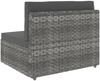 vidaXL Modulares Mittelsofa Poly Rattan Grau 49518 Bild 4