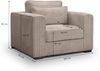 Sessel 1 Sitzer B/H/T: 120 x 92 x 112 cm in beige-braun Bild 3