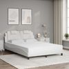 vidaXL Bett "Viana" mit Matratze Weiß 120x200 cm Kunstleder 3208783 Bild 3