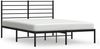vidaXL Bettgestell mit Kopfteil Metall Schwarz 135x190 cm 352318 Bild 2