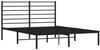 vidaXL Bettgestell mit Kopfteil Metall Schwarz 135x190 cm 352318 Bild 3