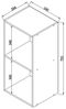 VCM Standregal Mendas 916737 Kern-Nussbaum H. 72 x B. 34 x T. 30 cm Bild 4