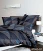 Janine Mako Satin Bettwäsche 3 teilig Bettbezug 240x220 cm Kopfkissenbezug 80x80 cm J. D. 87065-02 nachtschattenblau Bild 5