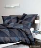 Janine Mako Satin Bettwäsche 3 teilig Bettbezug 240x220 cm Kopfkissenbezug 80x80 cm J. D. 87065-02 nachtschattenblau Bild 4