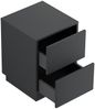 Design Nachttisch Concepto S 40cm stehend, 2 Pushauszüge Grafit : Grafit Bild 2