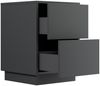 Design Nachttisch Concepto S 40cm stehend, 2 Pushauszüge Grafit : Grafit Bild 4