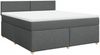 vidaXL Boxspringbett mit Matratze Dunkelgrau 180x200 cm Stoff 3289053 Bild 3