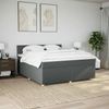 vidaXL Boxspringbett mit Matratze Dunkelgrau 180x200 cm Stoff 3289053 Bild 4