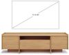 Beautysofa TV-Schrank JUNI 197 cm Japandi TV-Board mit 3 Türen (Push-to-Open, Offenes Fach, Sideboard Modern für Wohnzimmer) Eiche Cremona & Baltic Storm Bild 3
