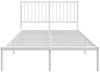 vidaXL Bettgestell mit Kopfteil Metall Weiß 120x190 cm 350928 Bild 5