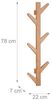 Relaxdays Wandgarderobe Bambus 6 Haken Bild 5