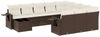 vidaXL 11-tlg. Garten-Sofagarnitur mit Kissen Braun Poly Rattan 3253070 Bild 2