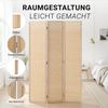 Paravent Raumteiler 3 teilig Bambus Lamellen Raumtrenner Holz Natur Trennwand Sichtschutz Spanische Wand Bild 5
