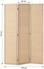 Paravent Raumteiler 3 teilig Bambus Lamellen Raumtrenner Holz Natur Trennwand Sichtschutz Spanische Wand Bild 3