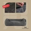 ROHRSCHNEIDER Hundebett - Cord, Hundekorb, Tierbett, Wendekissen, Bezug waschbar, rutschfest Grau 15x55x42cm Bild 2