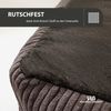 ROHRSCHNEIDER Hundebett - Cord, Hundekorb, Tierbett, Wendekissen, Bezug waschbar, rutschfest Grau 15x55x42cm Bild 5