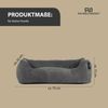 ROHRSCHNEIDER Hundebett - Cord, Hundekorb, Tierbett, Wendekissen, Bezug waschbar, rutschfest Grau 15x55x42cm Bild 3