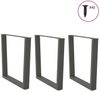 vidaXL Esstisch Beine V-Form 3 Stück Anthrazit 80x(72-73,3) cm Stahl 4012666 Bild 3