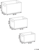 Aufbewahrungsbox 3er Set LARSA Kunstleder Beige Bild 2