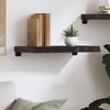 vidaXL Wandregal Dunkelbraun 60x40x(2-6) cm Massivholz Eiche Behandelt 363769 Bild 3
