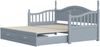 Bett Ausziehbett 90/180x190 cm ohne Matratze, Holzmaterial in Grau, mit 2 Schubladen und Lattenrost Bild 4