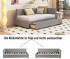 HAUSS SPOLE Schlafsofa 90*200 mit 2 großen Stauraumschubladen und Lattenrost Samt Grau Bild 4
