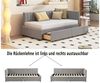 HAUSS SPOLE Schlafsofa 90*200 mit 2 großen Stauraumschubladen und Lattenrost Samt Grau Bild 2
