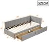 HAUSS SPOLE Schlafsofa 90*200 mit 2 großen Stauraumschubladen und Lattenrost Samt Grau Bild 3