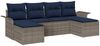vidaXL Gartensofa-set mit Kissen 6 pcs Grau Poly-Rattan 3345475 Bild 2