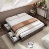 Flieks Metallbett, Kinderbett Doppelbett 140x200cm ohne Kopfteil mit 4 Schubladen Bild 2