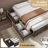 Flieks Metallbett, Kinderbett Doppelbett 140x200cm ohne Kopfteil mit 4 Schubladen Bild 3