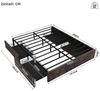 Flieks Metallbett, Kinderbett Doppelbett 140x200cm ohne Kopfteil mit 4 Schubladen Bild 4