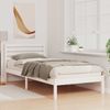 vidaXL Bettrahmen mit Kopfteil Weiß 100 x 210 cm Massives Kiefernholz 872309 Bild 3