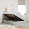 vidaXL Bett mit Stauraum und LED mit LED Hellgrau 140 x 200 cm Samt 3371337 Bild 4