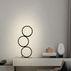 ZMH LED Tischlampe Schwarz Nachttisch Touch Dimmbar Modernes Design Metall Deko Ring Schreibtischlampe Kreis Aluminium Leselampe Bild 4