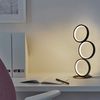 ZMH LED Tischlampe Schwarz Nachttisch Touch Dimmbar Modernes Design Metall Deko Ring Schreibtischlampe Kreis Aluminium Leselampe Bild 3