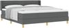 vidaXL Boxspringbett mit Matratze Dunkelgrau 200 x 180 cm Stoff 3341245 Bild 2