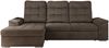 L-förmige Ecksofa mit gesteppter Sitzfläche und Rückenlehne, verstellbare Rückenkissen, Schlaffunktion und Bettkasten - MADRITO - Braun Velours - linke Seite Bild 4