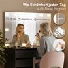 Bellamio 'Nore' Schminktisch mit Spiegel, großer Hollywood Spiegel mit LED-Beleuchtung, mit 5 Schubladen, beidseitig montierbar, schwarz, 77x53x110 cm Bild 2