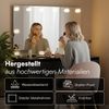 Bellamio 'Nore' Schminktisch mit Spiegel, großer Hollywood Spiegel mit LED-Beleuchtung, mit 5 Schubladen, beidseitig montierbar, schwarz, 77x53x110 cm Bild 5