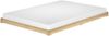 Futonbett platzsparend extra niedriges Bodenbett 140x200 Esche lackiert V-60.47E-14Rollrost und Matratze inkl. Bild 1