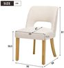 Flieks Esszimmerstuhl Beine aus Massivholz, Bezug aus Leinenstoff (Set, 4 St), 4er Set Polsterstühle Küchenstuhl Wohnzimmerstuhl Beige Bild 4