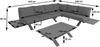 Aluminium Garten-Garnitur HWC-M62, Sitzgruppe Garten-/Lounge-Set Sofa, Holzoptik ~ Gestell anthrazit, Polster dunkelgrau Bild 3