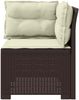 vidaXL 1-Sitzer Garten-Sofa mit Kissen Rattan-Look PP Braun 8011836 Bild 3