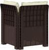 vidaXL 1-Sitzer Garten-Sofa mit Kissen Rattan-Look PP Braun 8011836 Bild 4