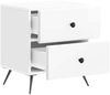 vidaXL Nachttisch 2 pcs Hochglanz Weiß 43 x 34,5 x 47,5 cm 895454 Bild 4